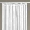 Dekoschal Streifen halbtransparent Universalband 140x 145cm weiß - perlweiß