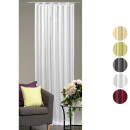 Dekoschal Streifen halbtransparent Universalband 140x 145cm weiß - perlweiß
