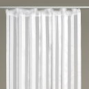 Dekoschal Streifen halbtransparent Schlaufenschal 140x 175cm weiß - perlweiß