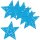 Stern ( blau ) - 6 Stk.