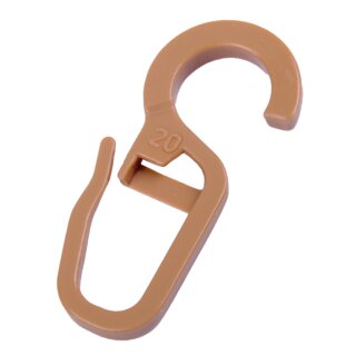 Faltenleghaken beige 9 mm
