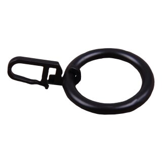 Ringe mit Haken schwarz 28 mm